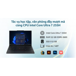 Laptop Lenovo ThinkPad E14 Gen 7 21SX0031VN (U7-255H/ Ram 32GB/ SSD 512GB/ Windows 11 Home/ 2Y/ Đen)