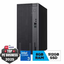 PC Asus S503MER-314100013W ( i3-14100/8GB/512GB/180W/WIFI6+BT/Win 11/2Y OnSite Service/Gray)