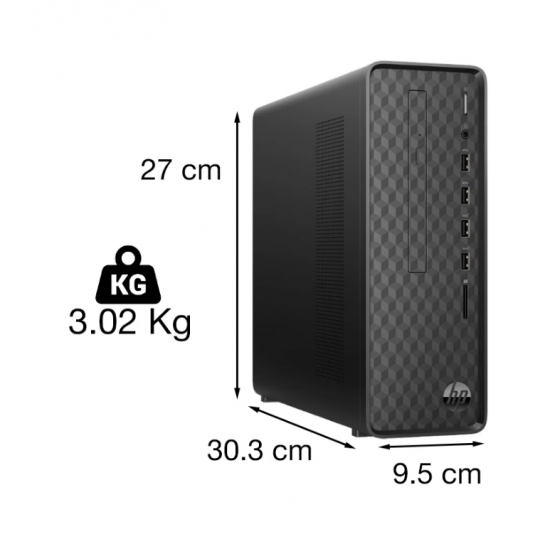 PC HP S01-pF4010d (AZ0F6PA) (i5-14400(10*2.5)/8GD4/512GSSD/WL/BT/KB/M/W11SL/ĐEN)