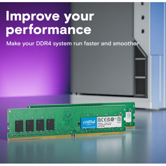 Ram Desktop Crucial 32GB 3200MHz DDR4 (CT32G4DFD832A)