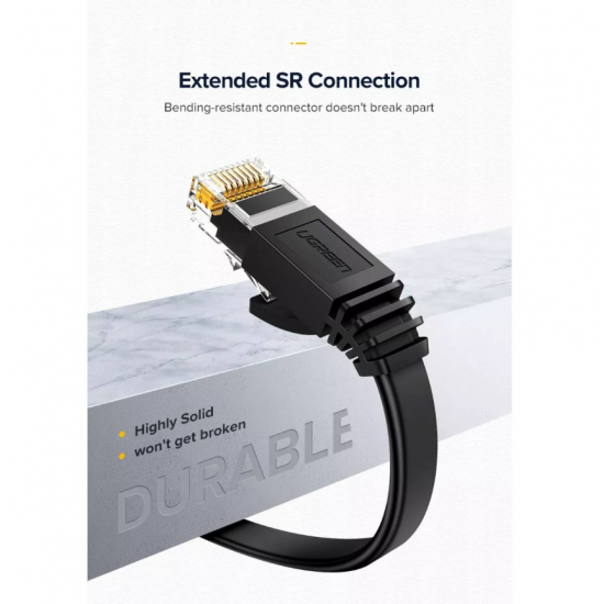 Cáp mạng đúc sẵn CAT6 UTP 26AWG tròn dài 1m Ugreen (20159)