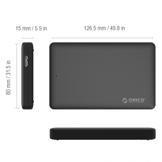 Hộp ổ cứng Orico 2.5" SSD/HDD SATA 3 USB 3.0 (2577U3)