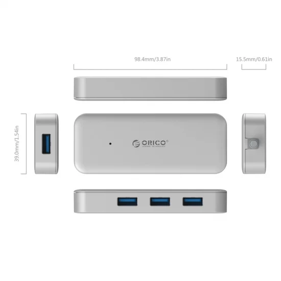 Bộ chia Type-C ra 4 cổng USB 3.0 ORICO TC4U-U3-SV