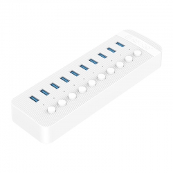 Bộ chia USB HUB 10 cổng USB 3.0 với các công tắc riêng lẻ ORICO CT2U3-10AB-WH Bộ chia USB HUB 10 cổng USB 3.0 với các công tắc riêng lẻ ORICO CT2U3-10AB-WH