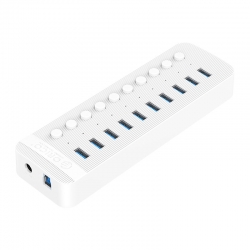 Bộ chia USB HUB 10 cổng USB 3.0 với các công tắc riêng lẻ ORICO CT2U3-10AB-WH Bộ chia USB HUB 10 cổng USB 3.0 với các công tắc riêng lẻ ORICO CT2U3-10AB-WH