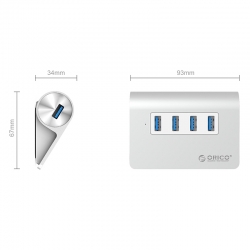 Bộ chia USB HUB 4 cổng USB 3.0 ORICO M3H4-V1 Bộ chia USB HUB 4 cổng USB 3.0 ORICO M3H4-V1