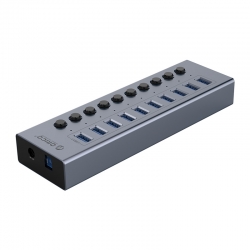 Bộ chia USB HUB 10 cổng USB 3.0 với các công tắc riêng lẻ ORICO BT2U3-10AB-GY Bộ chia USB HUB 10 cổng USB 3.0 với các công tắc riêng lẻ ORICO BT2U3-10AB-GY