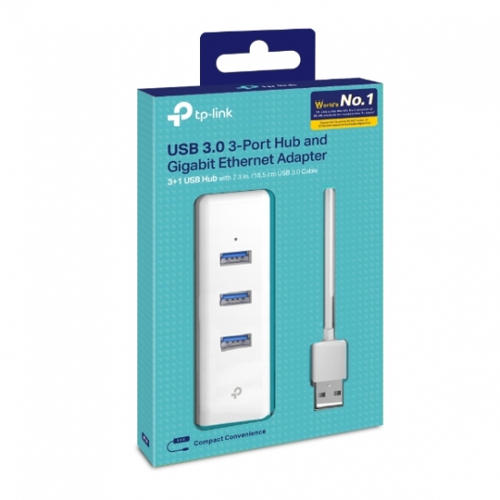 Bộ chuyển đổi USB 3.0 3 cổng & Bộ chuyển đổi Gigabit Ethernet 2 trong 1 Bộ chuyển đổi USB tplink UE330