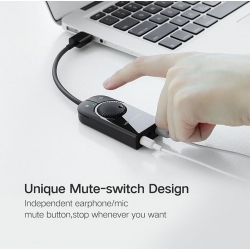 Bộ chuyển USB 2.0 Ra Mic & Audio Hỗ Trợ Volume Control Cao Cấp UGREEN 40964