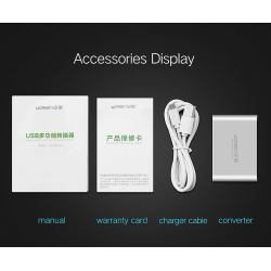 Bộ chuyển đổi Lightning, Micro USB, USB Type C, USB sang HDMI + VGA Ugreen US228