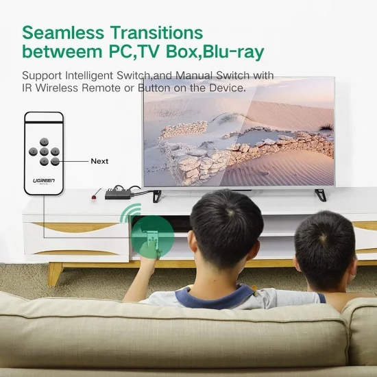 Bộ gộp HDMI 5 vào 1 ra Ugreen 40205 chính hãng, FullHD 1080p Bộ gộp HDMI 5 vào 1 ra Ugreen 40205 chính hãng, FullHD 1080p