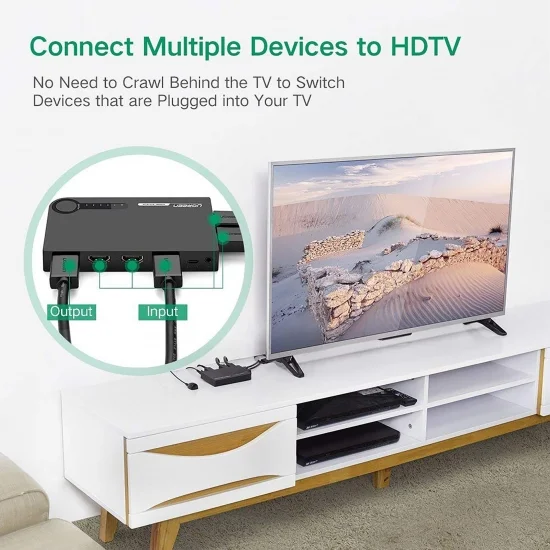 Bộ gộp HDMI 5 vào 1 ra Ugreen 40205 chính hãng, FullHD 1080p Bộ gộp HDMI 5 vào 1 ra Ugreen 40205 chính hãng, FullHD 1080p