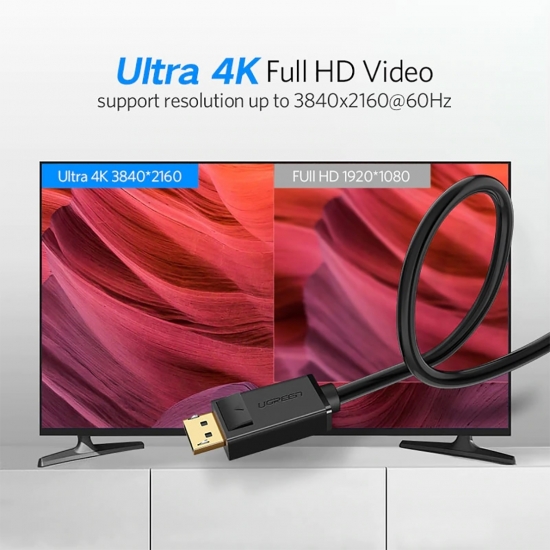 Cáp DisplayPort 1.2 Hỗ trợ 4K@60Hz cao cấp UGREEN DP102