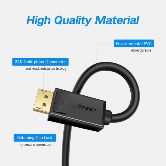 Cáp DisplayPort 1.2 Hỗ trợ 4K@60Hz cao cấp UGREEN DP102