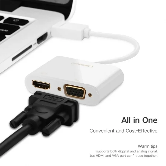 Cáp DisplayPort ra VGA / HDMI 4K@30Hz cao cấp UGREEN MM138 Cáp DisplayPort ra VGA / HDMI 4K@30Hz cao cấp UGREEN MM138