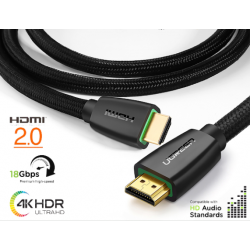 Cáp HDMI 2.0 Sợi Bện Lưới Cao Cấp Hổ Trợ 4K UGREEN HD118