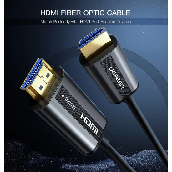 Cáp HDMI 2.0 Sợi Quang Cao Cấp Hổ Trợ 4K UGREEN HD132 Cáp HDMI 2.0 Sợi Quang Cao Cấp Hổ Trợ 4K UGREEN HD132