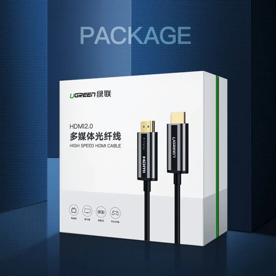 Cáp HDMI 2.0 Sợi Quang Cao Cấp Hổ Trợ 4K UGREEN HD132 Cáp HDMI 2.0 Sợi Quang Cao Cấp Hổ Trợ 4K UGREEN HD132