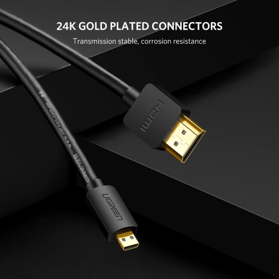 Cáp Micro HDMI ra HDMI hỗ trợ 3D 4K Cao Cấp UGREEN HD127