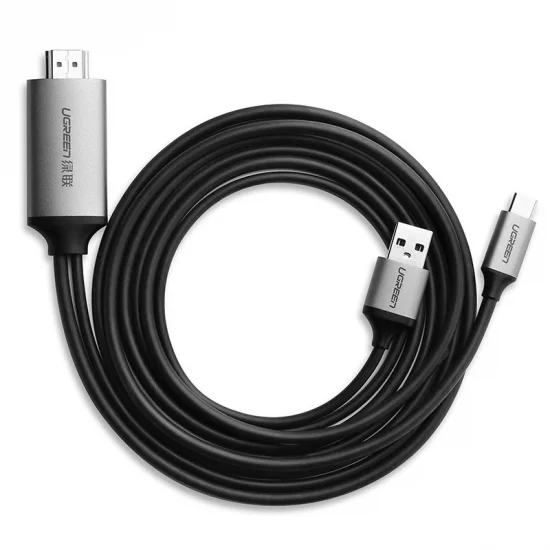 Cáp chuyển USB-C sang HDMI 4K hổ trợ USB sạc Ugreen 50544 Cáp chuyển USB-C sang HDMI 4K hổ trợ USB sạc Ugreen 50544
