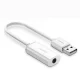 Cáp chuyển USB ra Audio 3.5mm hỗ trợ Mic và Tai Nghe Ugreen 30712 Cáp chuyển USB ra Audio 3.5mm hỗ trợ Mic và Tai Nghe Ugreen 30712