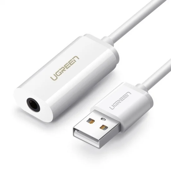 Cáp chuyển USB ra Audio 3.5mm hỗ trợ Mic và Tai Nghe Ugreen 30712 Cáp chuyển USB ra Audio 3.5mm hỗ trợ Mic và Tai Nghe Ugreen 30712