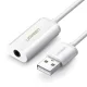 Cáp chuyển USB ra Audio 3.5mm hỗ trợ Mic và Tai Nghe Ugreen 30712 Cáp chuyển USB ra Audio 3.5mm hỗ trợ Mic và Tai Nghe Ugreen 30712