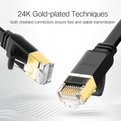 Cáp Mạng Đúc Sẵn Cat7 STP 10Gbps Dây Dẹp Cao Cấp UGREEN NW106 Cáp Mạng Đúc Sẵn Cat7 STP 10Gbps Dây Dẹp Cao Cấp UGREEN NW106