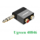 Đầu chuyển đổi 6.5mm to RCA (hoa sen) chính hãng Ugreen 40846 cao cấp