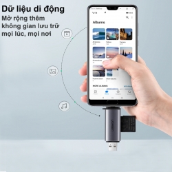 Đầu Đọc Thẻ SD/TF Chuẩn USB Type-C Và USB 3.0 Ugreen 50706