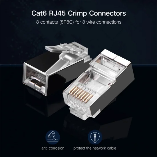 Đầu bấm mạng RJ45 Cat6 cao cấp Ugreen 50248 (Hộp 100 cái) Đầu bấm mạng RJ45 Cat6 cao cấp Ugreen 50248 (Hộp 100 cái)