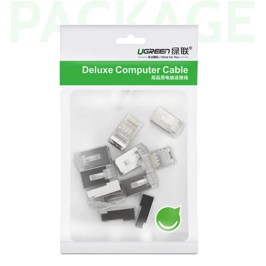 Đầu bấm mạng RJ45 Cat6 cao cấp Ugreen 50248 (Hộp 100 cái) Đầu bấm mạng RJ45 Cat6 cao cấp Ugreen 50248 (Hộp 100 cái)