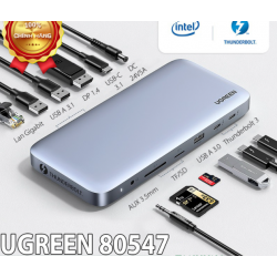 HUB Thunderbolt 3 (USB Type-C) Ugreen 80547 -Hub12 in 1 (Support DP 8K@60Hz DC 24v 5A 120W)