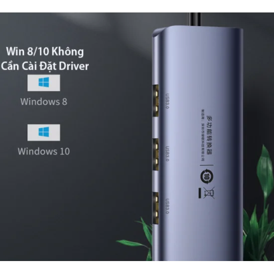 HUB USB-C to LAN 100/1000Mbps Kèm HUB 3 Cổng USB 3.0 Ugreen 60717 (Hỗ trợ USB-C sạc ngược) HUB USB-C to LAN 100/1000Mbps Kèm HUB 3 Cổng USB 3.0 Ugreen 60717 (Hỗ trợ USB-C sạc ngược)