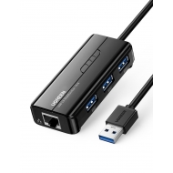 Bộ chuyển USB 3.0 to LAN 1Gbps + Hub USB 3.0 3 Cổng Ugreen 20265