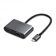 Cáp chuyển USB Type C ra VGA và HDMI 4k Ugreen CM162