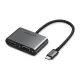 Cáp chuyển USB Type C ra VGA và HDMI 4k Ugreen CM162 Cáp chuyển USB Type C ra VGA và HDMI 4k Ugreen CM162