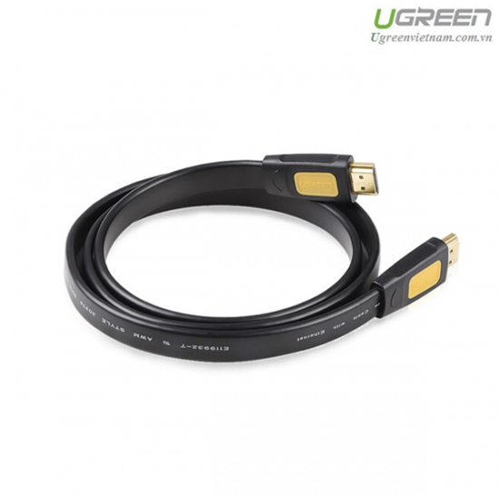 Cáp HDMI dẹt dài 1.5m hỗ trợ Ethernet 3D 4K*2K Ugreen (11184 )