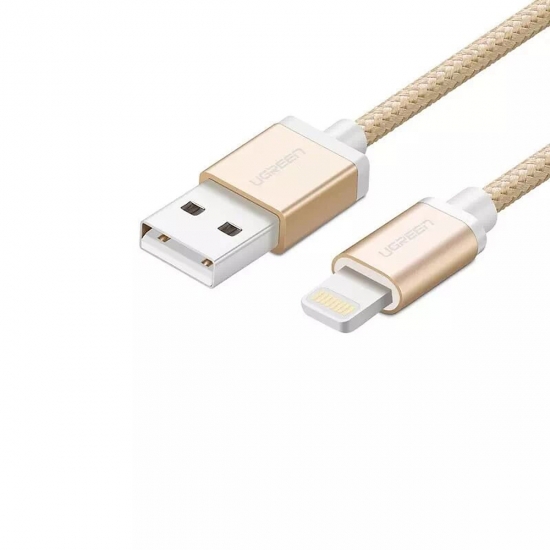 Cáp Sạc USB Lightning Chuẩn MFi dài 2M Màu Vàng Ugreen ( 30589 )