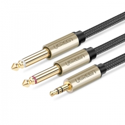 Dây audio 3.5mm ra 2 đầu 6.5mm dài 3M Ugreen ( 40793 )