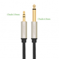 Cáp Audio 3.5mm sang 6.5mm, Bọc Dù, Dài 1.5M - UGREEN ( 40803 )