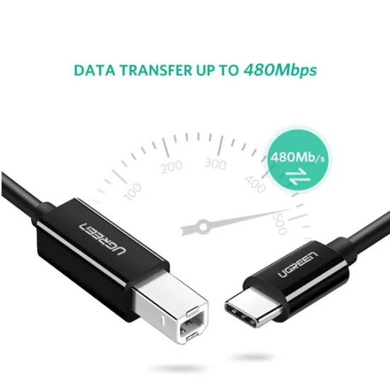 Cable USB-C to USB-B Ugreen dài 2M (50446) Cable USB-C to USB-B Ugreen dài 2M (50446)