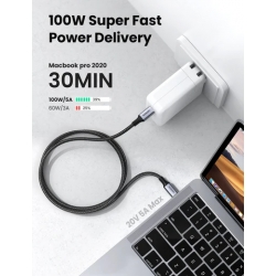 Cáp USB Type C sạc 100W 5A QC3.0 Ugreen