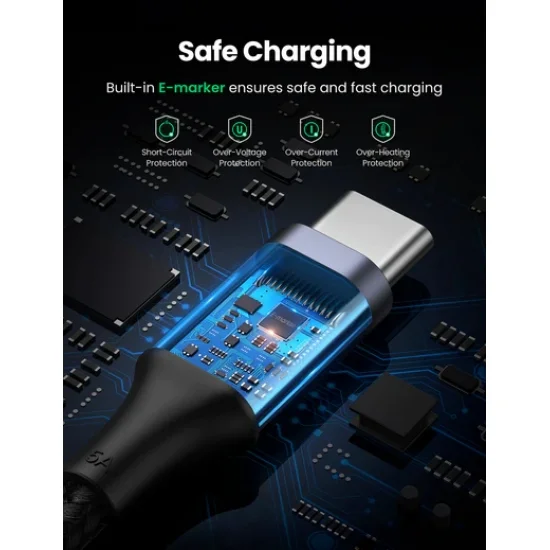 Cáp USB Type C sạc 100W 5A QC3.0 Ugreen Cáp USB Type C sạc 100W 5A QC3.0 Ugreen
