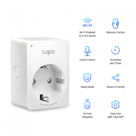 Ổ cắm Wi-Fi Thông Minh Nhỏ Gọn Tplink Tapo P100