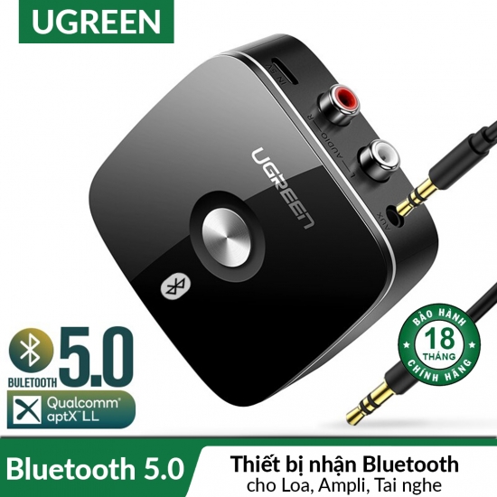 Thiết Bị Nhận Bluetooth 5.0 Cao Cấp UGREEN CM123 | Hỗ trợ 3.5mm & 2RCA