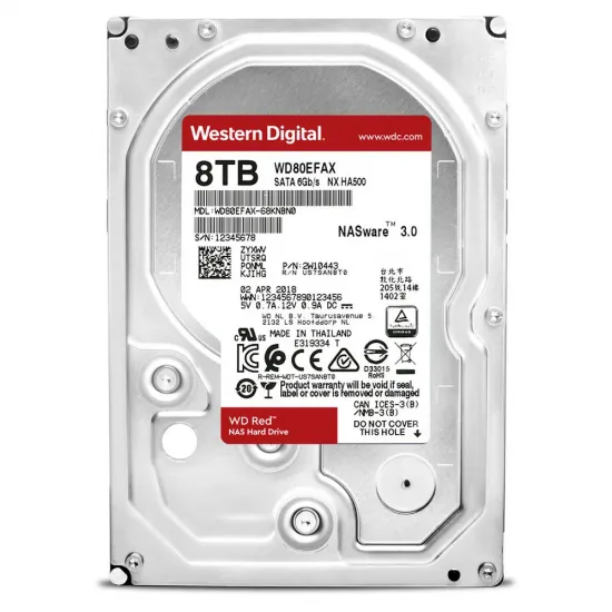 Ổ Cứng HDD Western Digital Red 8TB 3.5" Sata3 (WD80EFAX)