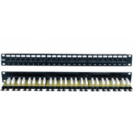 DINTEK Patch Panel Cat.6A UTP 1U 24P 19inch (P/N: 1406-00010)
