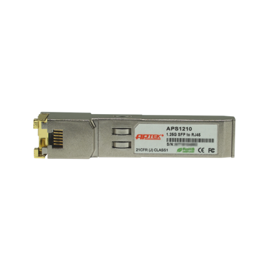 Module SFP APTEK ASP1210 sử dụng cáp mạng đầu ra RJ45 tốc độ 1000Mbps