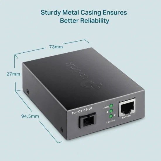 10/100 Mbps WDM Media Converter Tplink (TL-FC111B-20) 10/100 Mbps WDM Media Converter Tplink (TL-FC111B-20)
